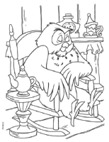 A coloring page of winnie the pooh - owl